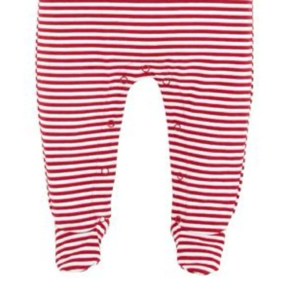 NWT SANTA RUFFLE BABY SLEEPER size 0-3 months